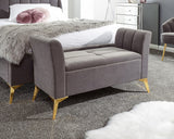 Pettine Velvet Ottoman Storage Bench - GFW