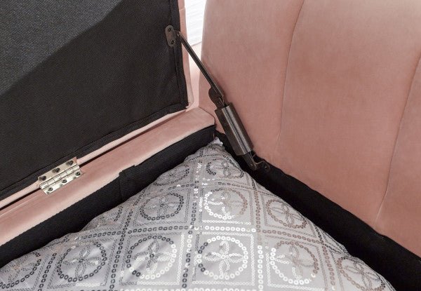 Pettine Velvet Ottoman Storage Bench - GFW