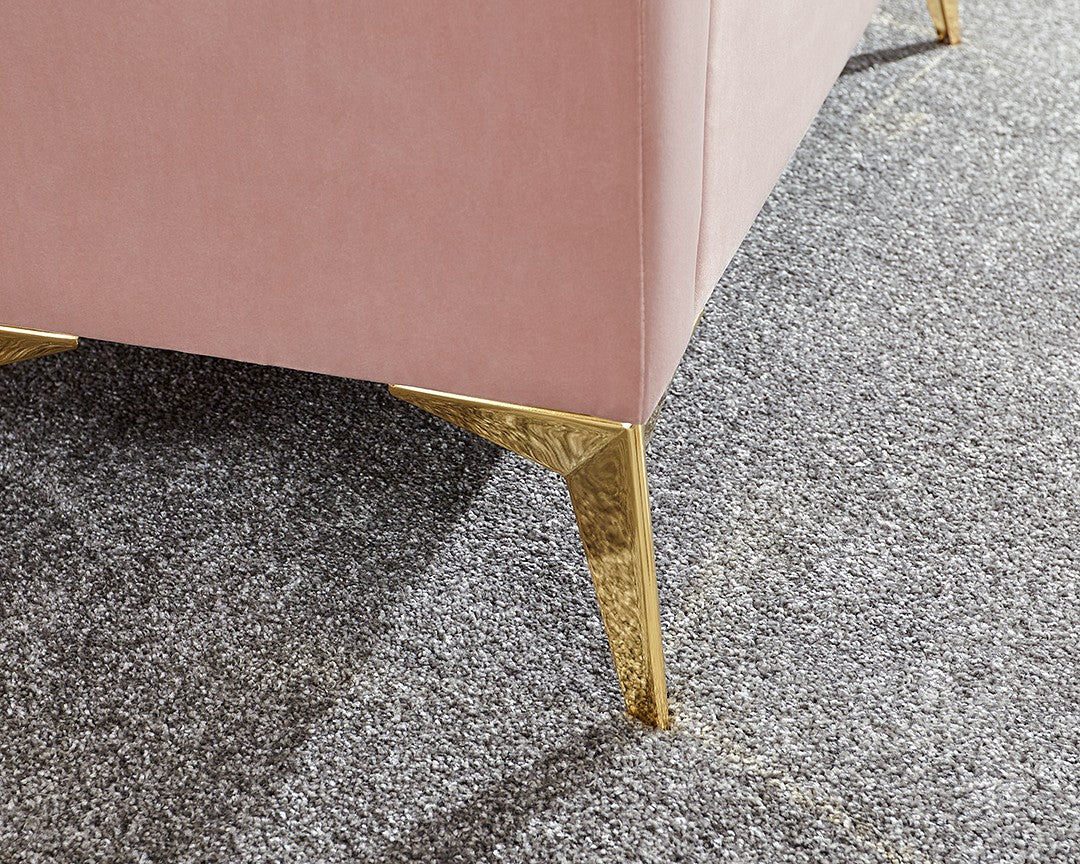 Pettine Velvet Ottoman Storage Bench - GFW