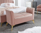 Pettine Velvet Ottoman Storage Bench - GFW