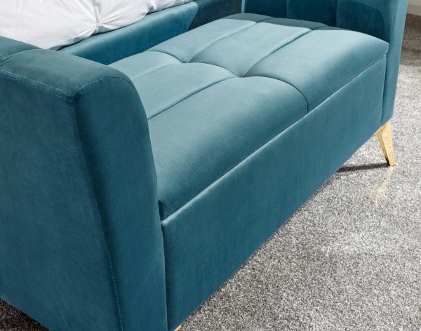 Pettine Velvet Ottoman Storage Bench - GFW