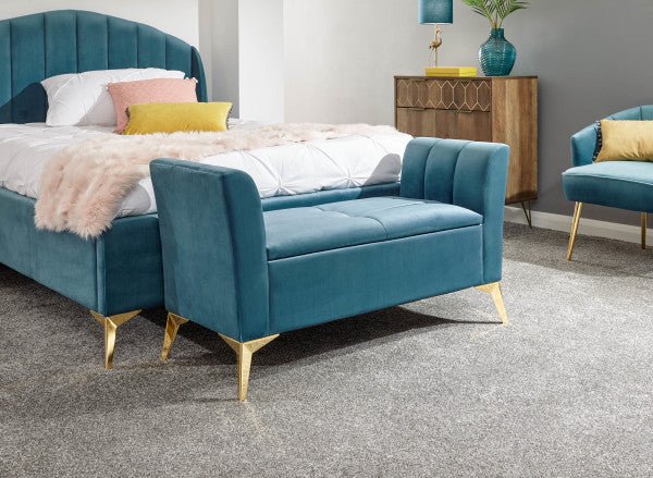 Pettine Velvet Ottoman Storage Bench - GFW