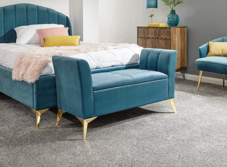 Pettine Velvet Ottoman Storage Bench - GFW