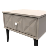 Pixel 1 Drawer Bedside Cabinet with Dark Scandinavian Legs - Welcome Furniture