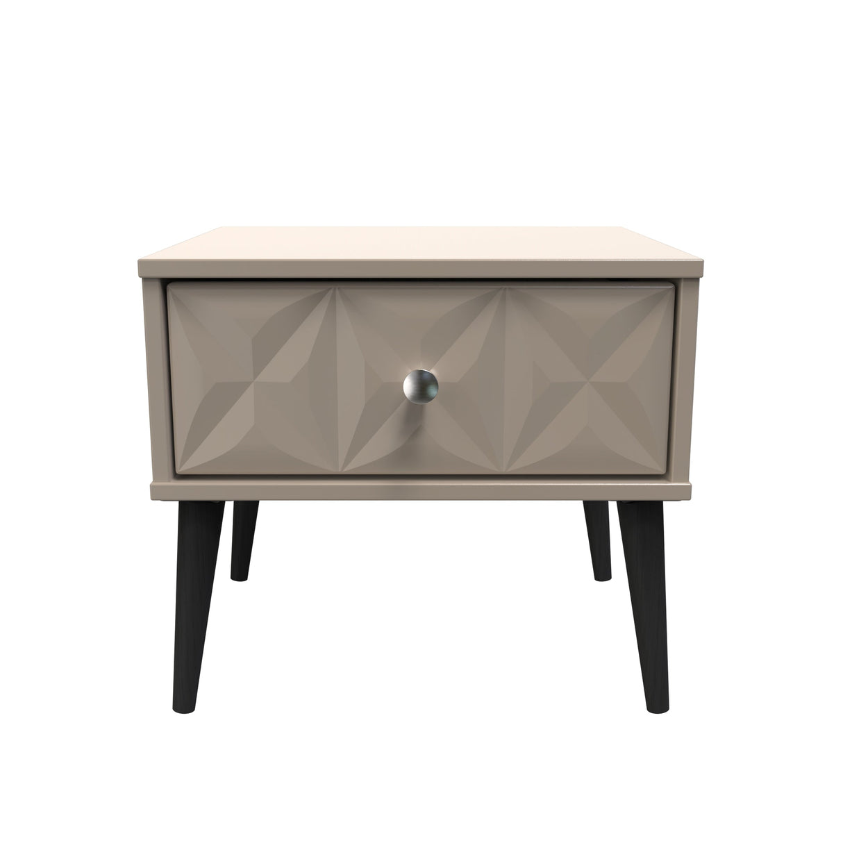 Pixel 1 Drawer Bedside Cabinet with Dark Scandinavian Legs - Welcome Furniture