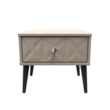 Pixel 1 Drawer Bedside Cabinet with Dark Scandinavian Legs - Welcome Furniture