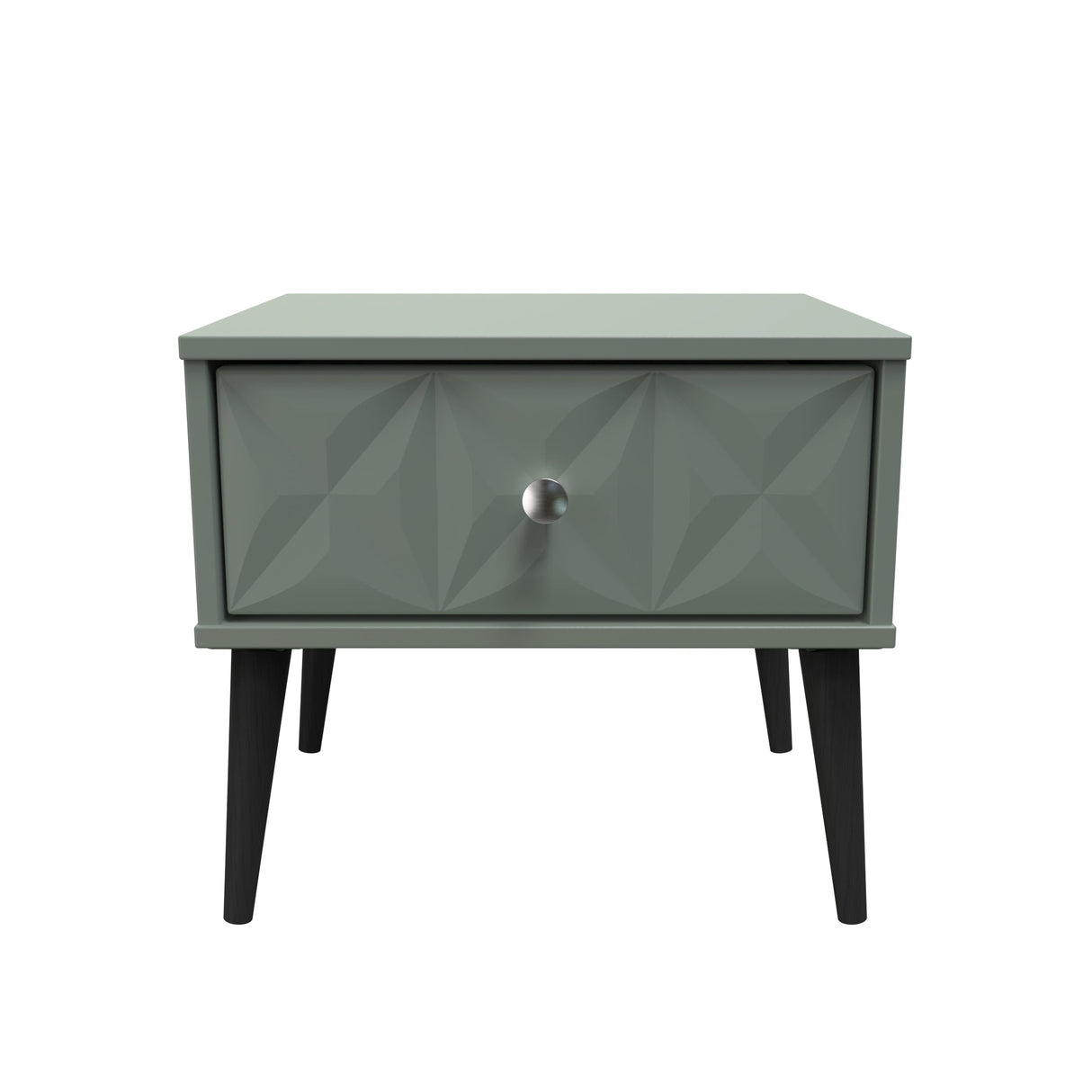 Pixel 1 Drawer Bedside Cabinet with Dark Scandinavian Legs - Welcome Furniture