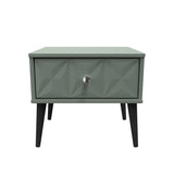 Pixel 1 Drawer Bedside Cabinet with Dark Scandinavian Legs - Welcome Furniture