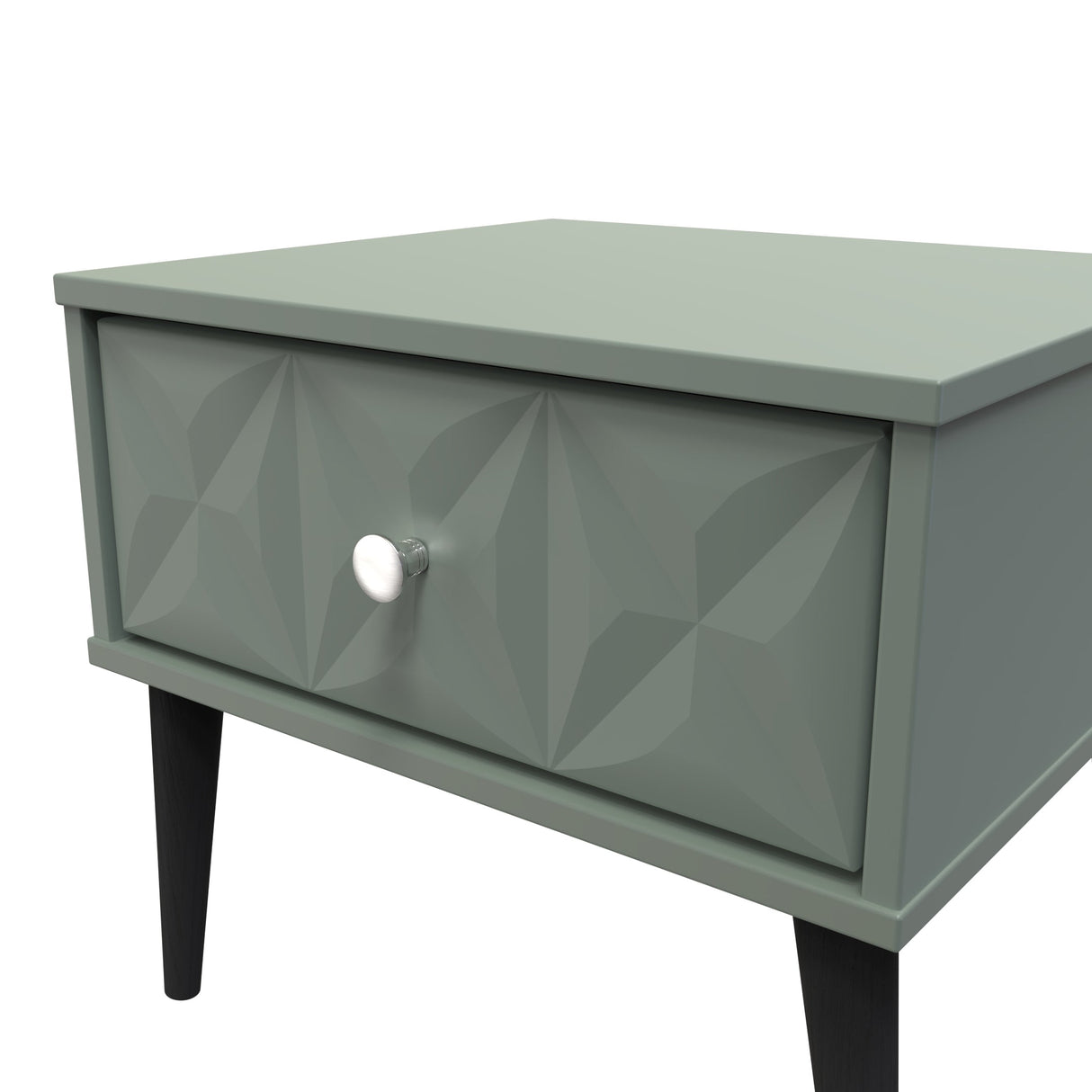 Pixel 1 Drawer Bedside Cabinet with Dark Scandinavian Legs - Welcome Furniture