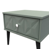 Pixel 1 Drawer Bedside Cabinet with Dark Scandinavian Legs - Welcome Furniture