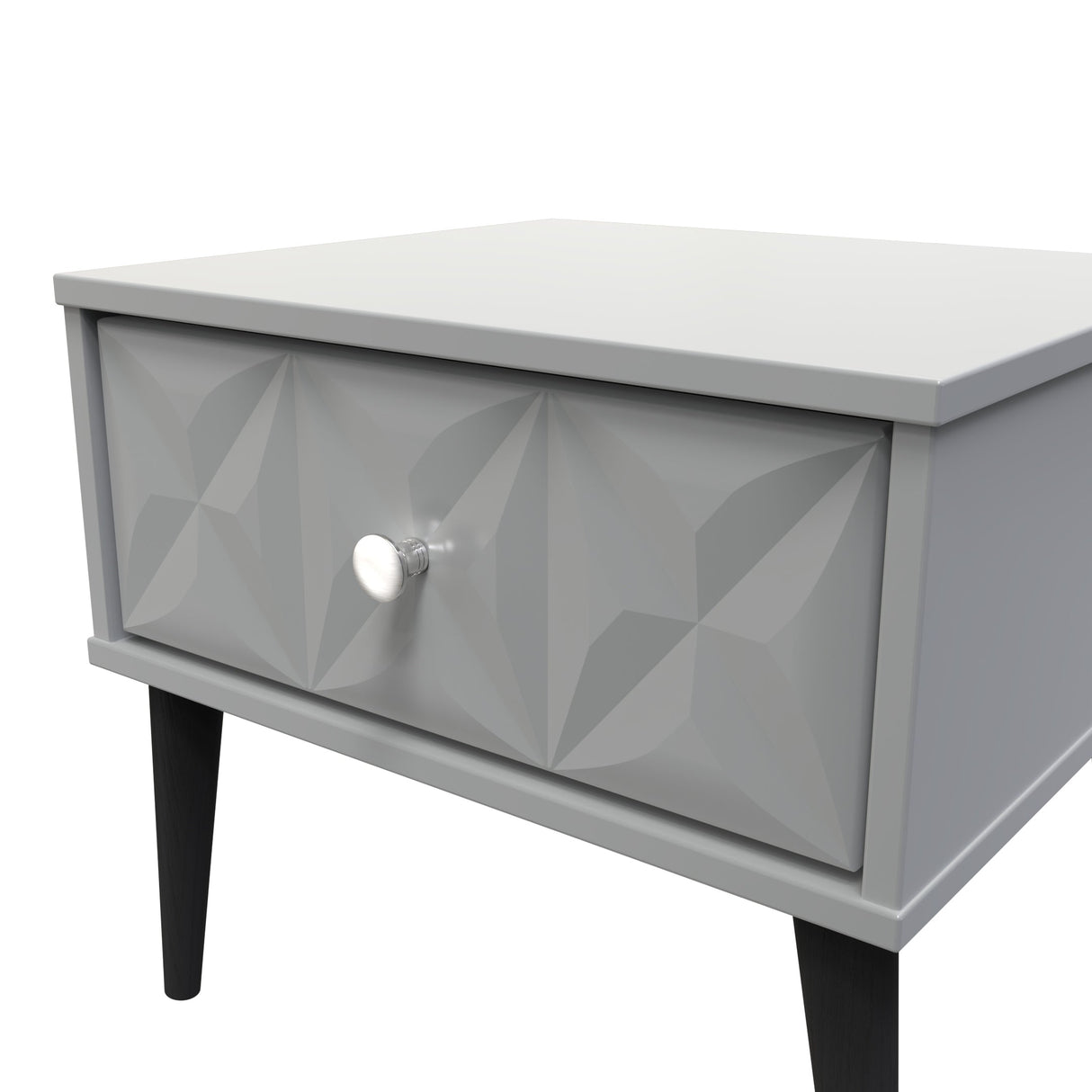 Pixel 1 Drawer Bedside Cabinet with Dark Scandinavian Legs - Welcome Furniture