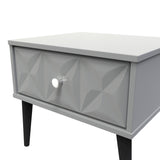 Pixel 1 Drawer Bedside Cabinet with Dark Scandinavian Legs - Welcome Furniture