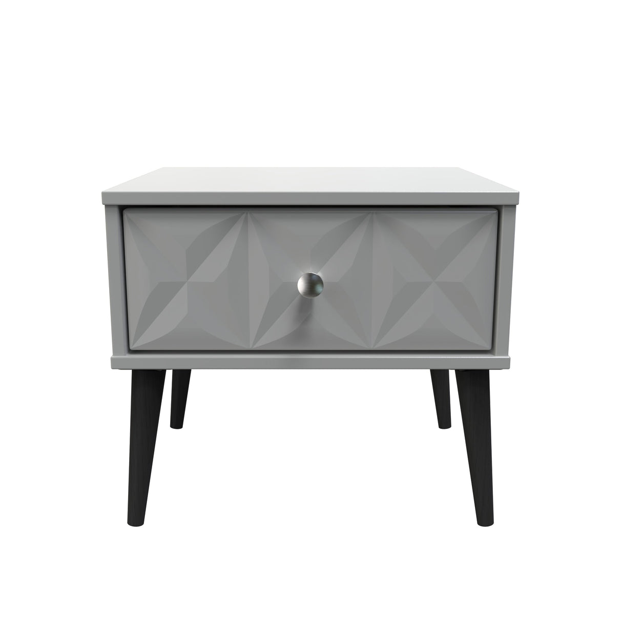Pixel 1 Drawer Bedside Cabinet with Dark Scandinavian Legs - Welcome Furniture