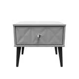 Pixel 1 Drawer Bedside Cabinet with Dark Scandinavian Legs - Welcome Furniture
