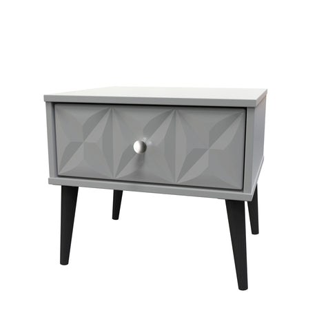 Pixel 1 Drawer Bedside Cabinet with Dark Scandinavian Legs - Welcome Furniture