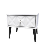 Pixel 1 Drawer Bedside Cabinet with Dark Scandinavian Legs - Welcome Furniture