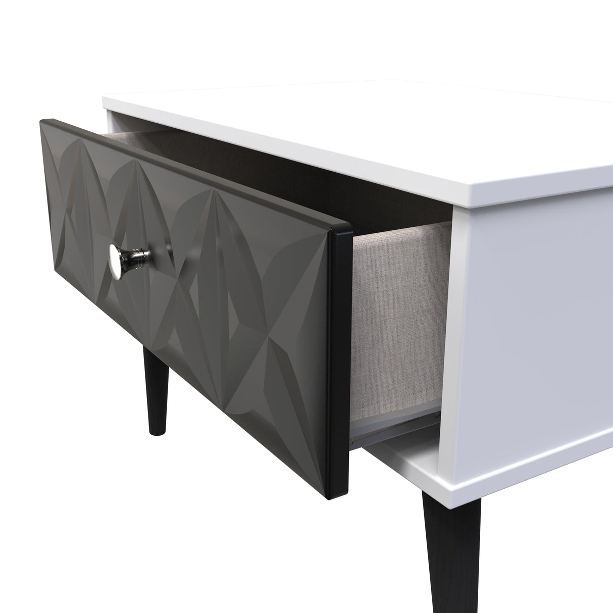 Pixel 1 Drawer Midi Chest with Dark Scandinavian Legs - Welcome Furniture