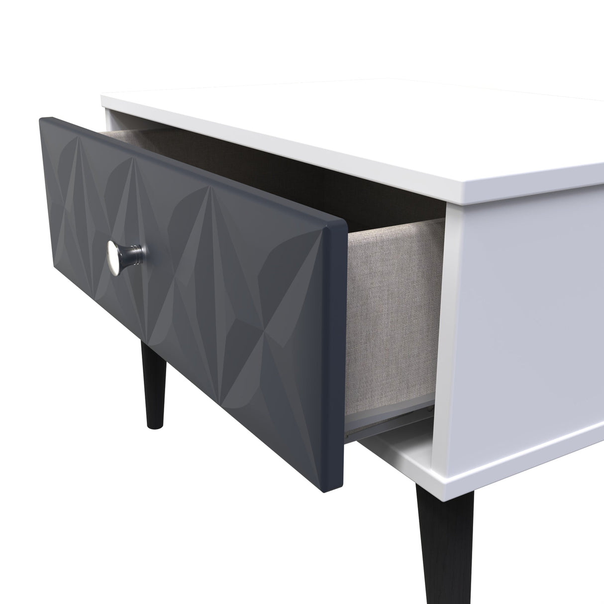Pixel 1 Drawer Midi Chest with Dark Scandinavian Legs - Welcome Furniture