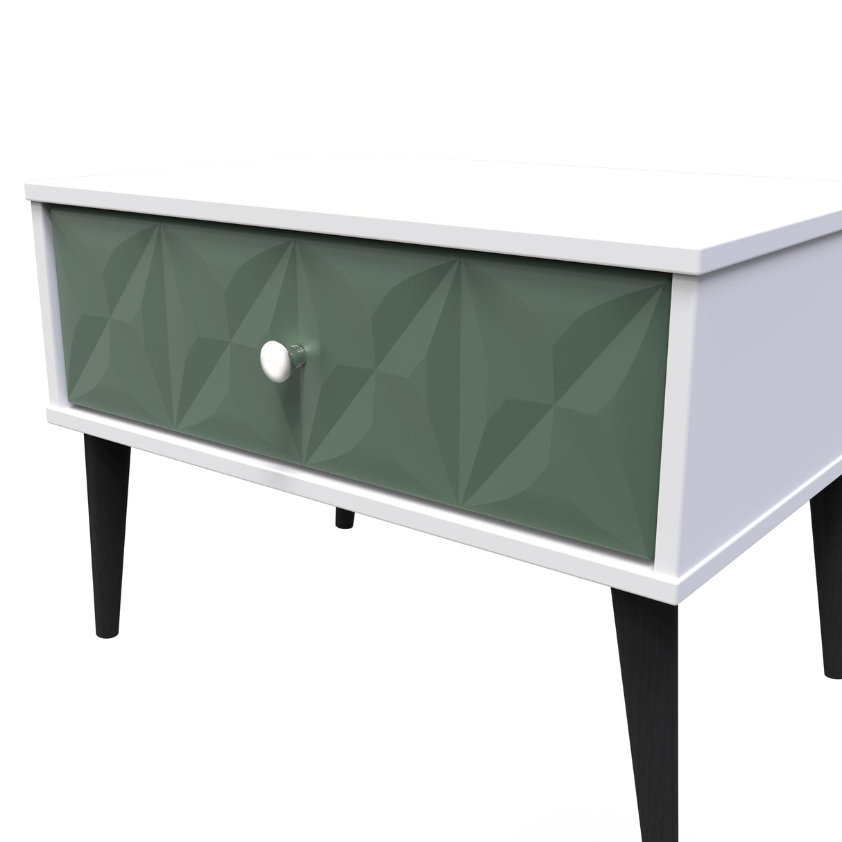 Pixel 1 Drawer Midi Chest with Dark Scandinavian Legs - Welcome Furniture