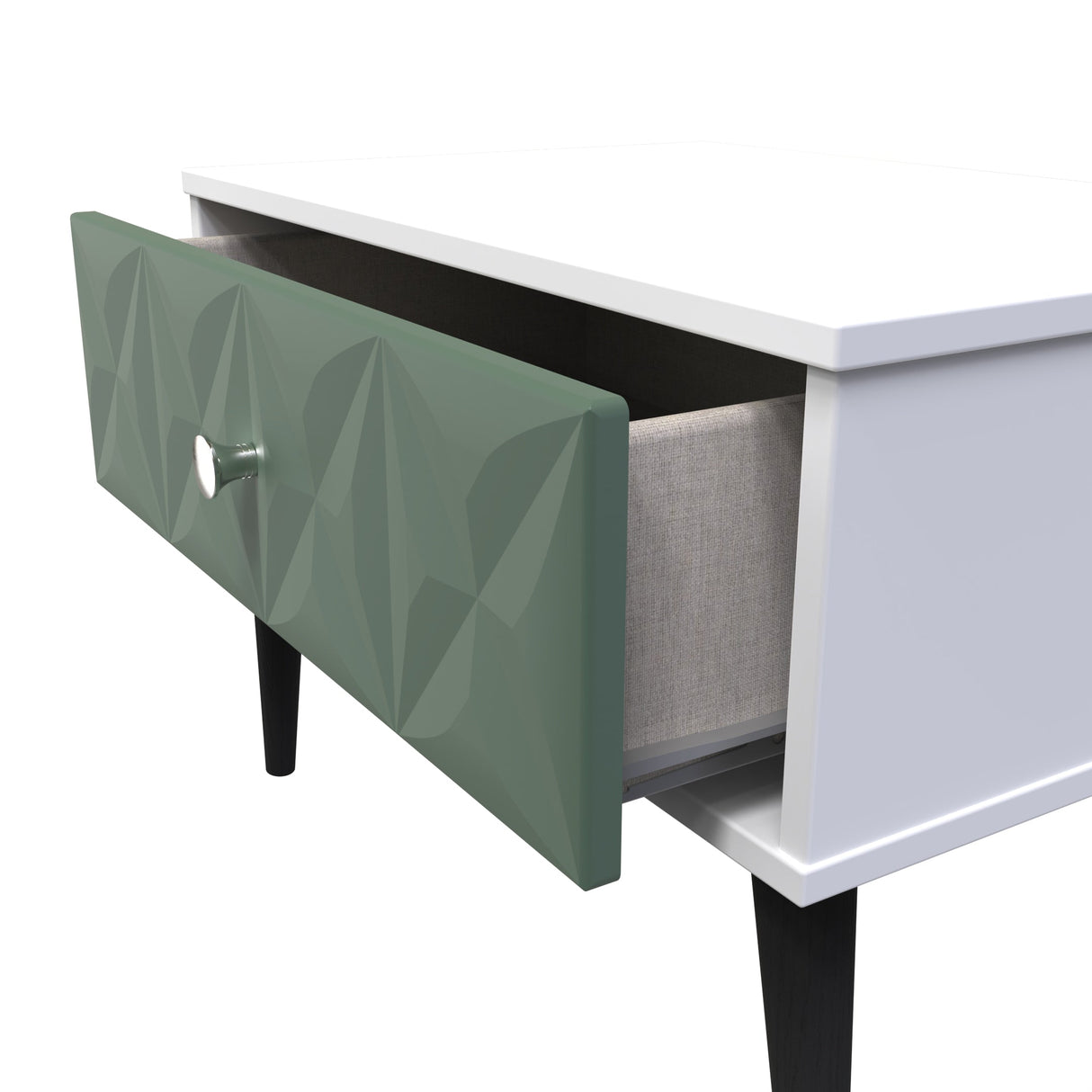 Pixel 1 Drawer Midi Chest with Dark Scandinavian Legs - Welcome Furniture