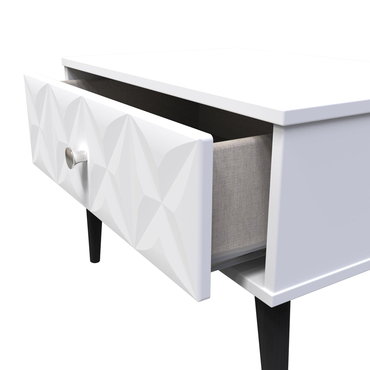 Pixel 1 Drawer Midi Chest with Dark Scandinavian Legs - Welcome Furniture