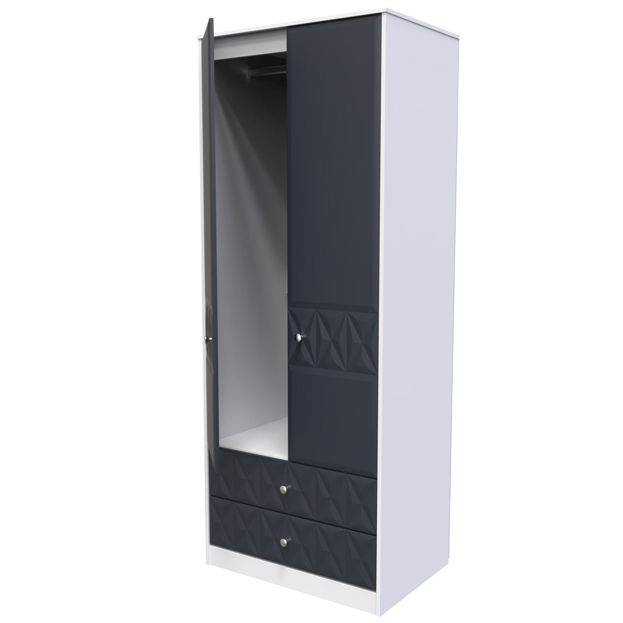 Pixel 2 Door 2 Drawer Wardrobe - Welcome Furniture