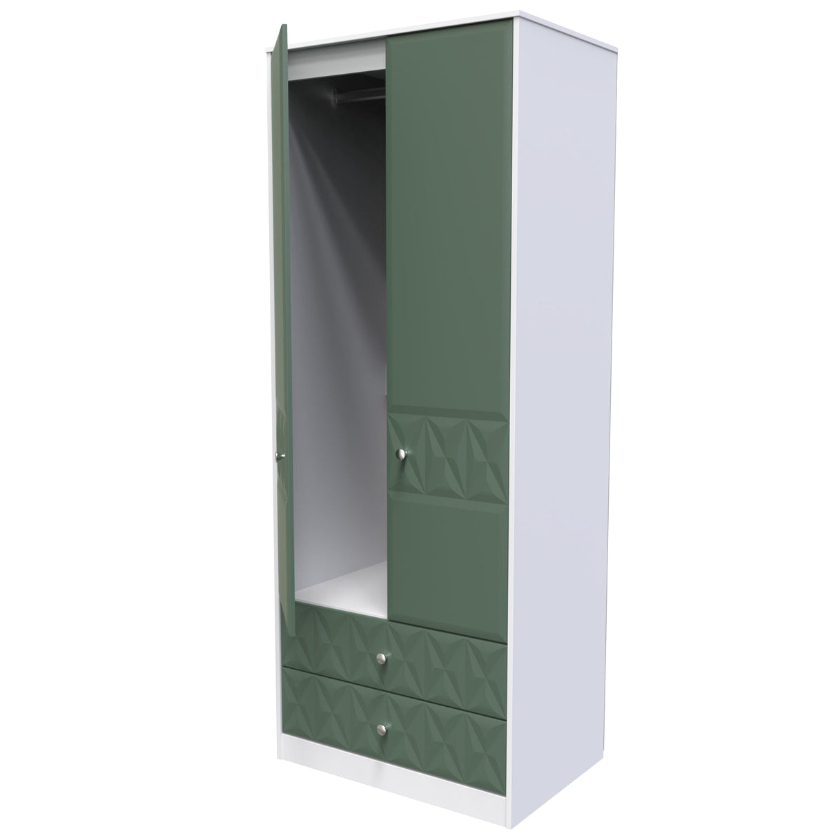 Pixel 2 Door 2 Drawer Wardrobe - Welcome Furniture