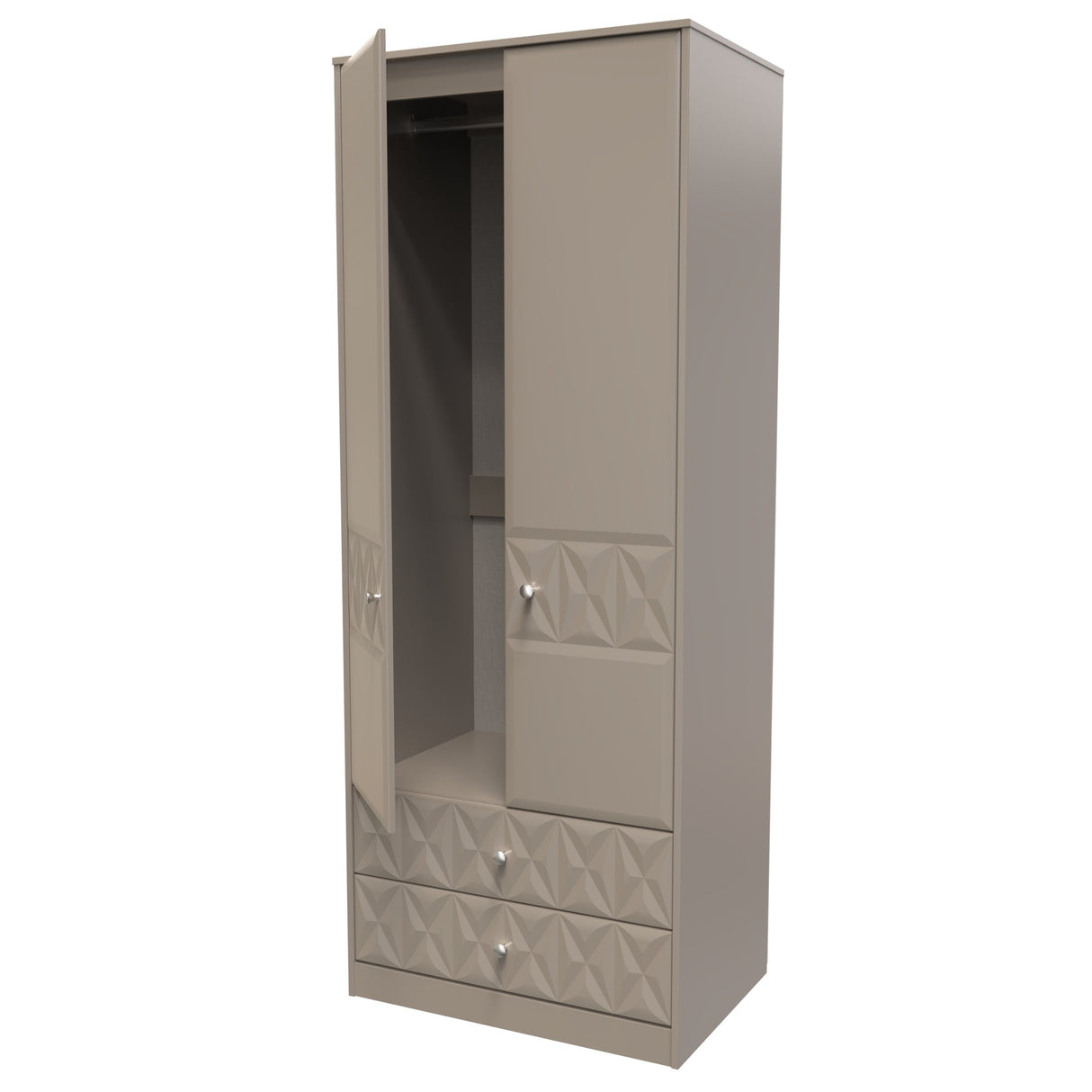 Pixel 2 Door 2 Drawer Wardrobe - Welcome Furniture