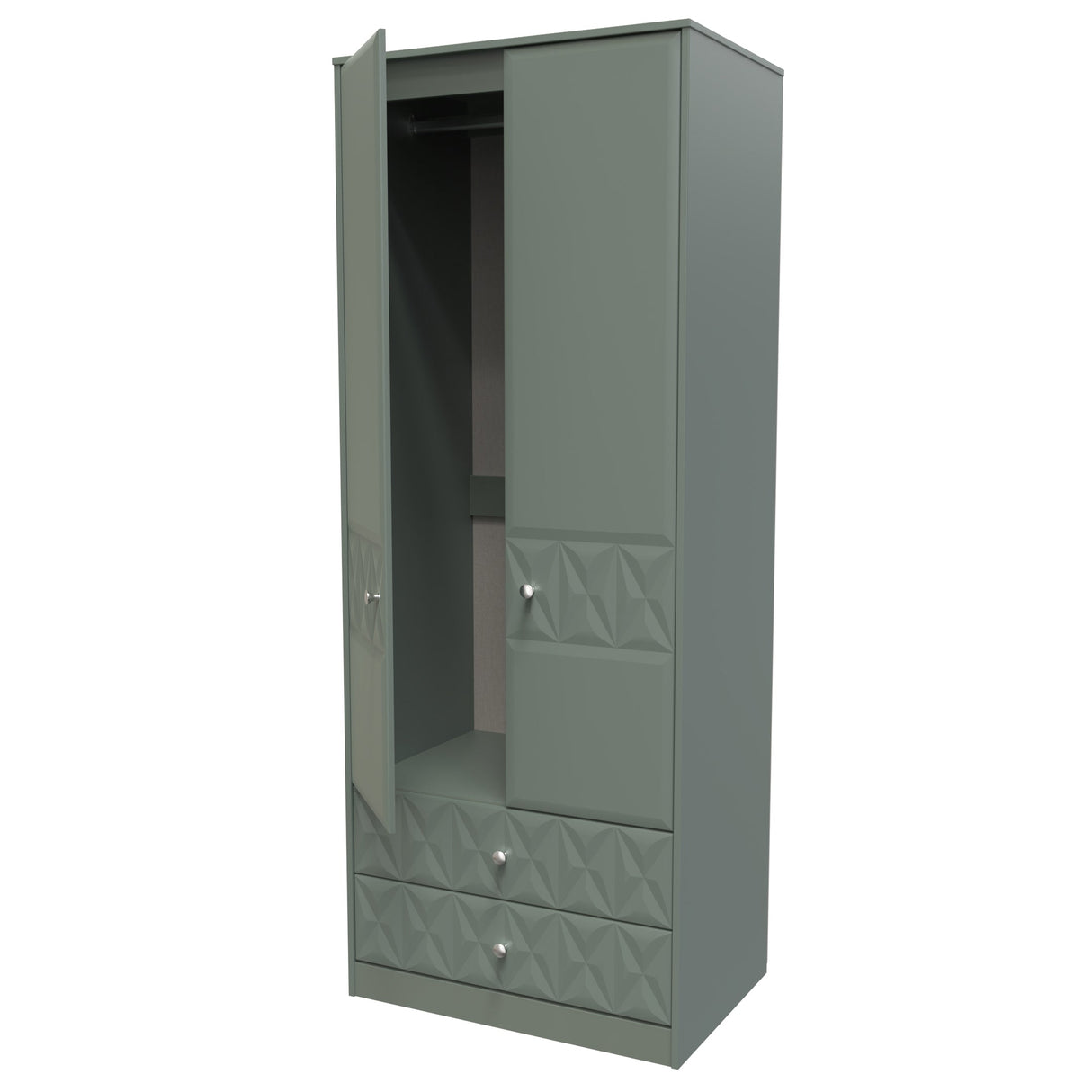 Pixel 2 Door 2 Drawer Wardrobe - Welcome Furniture