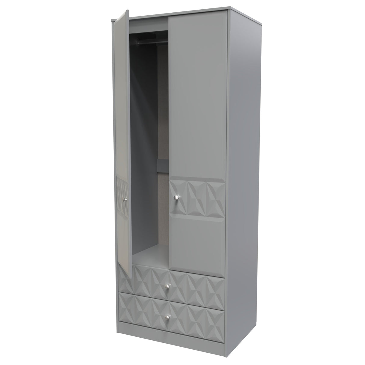 Pixel 2 Door 2 Drawer Wardrobe - Welcome Furniture