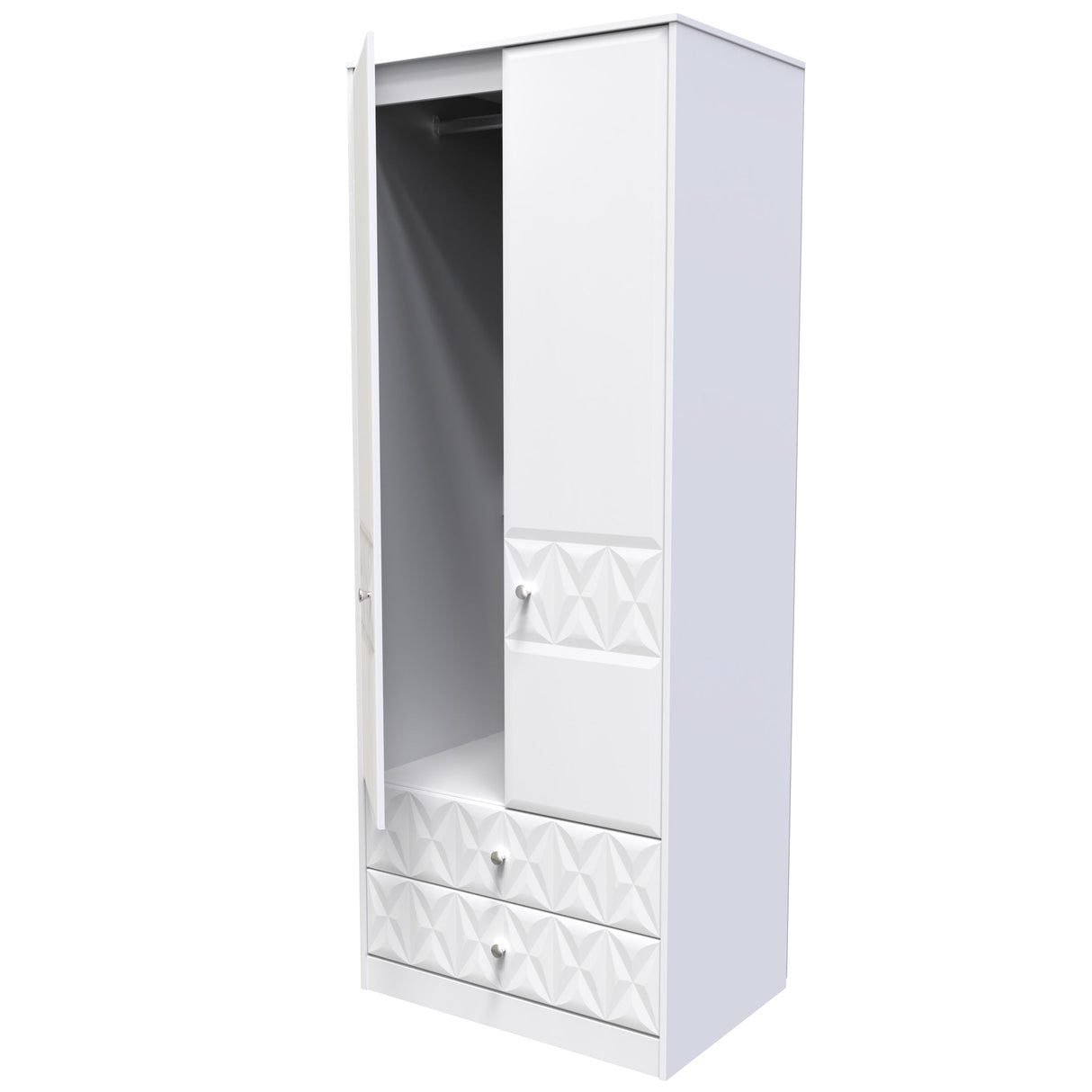 Pixel 2 Door 2 Drawer Wardrobe - Welcome Furniture