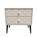 Pixel 2 Drawer Midi Chest with Dark Scandinavian Legs - Welcome Furniture