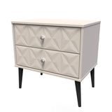Pixel 2 Drawer Midi Chest with Dark Scandinavian Legs - Welcome Furniture