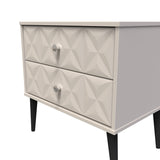Pixel 2 Drawer Midi Chest with Dark Scandinavian Legs - Welcome Furniture