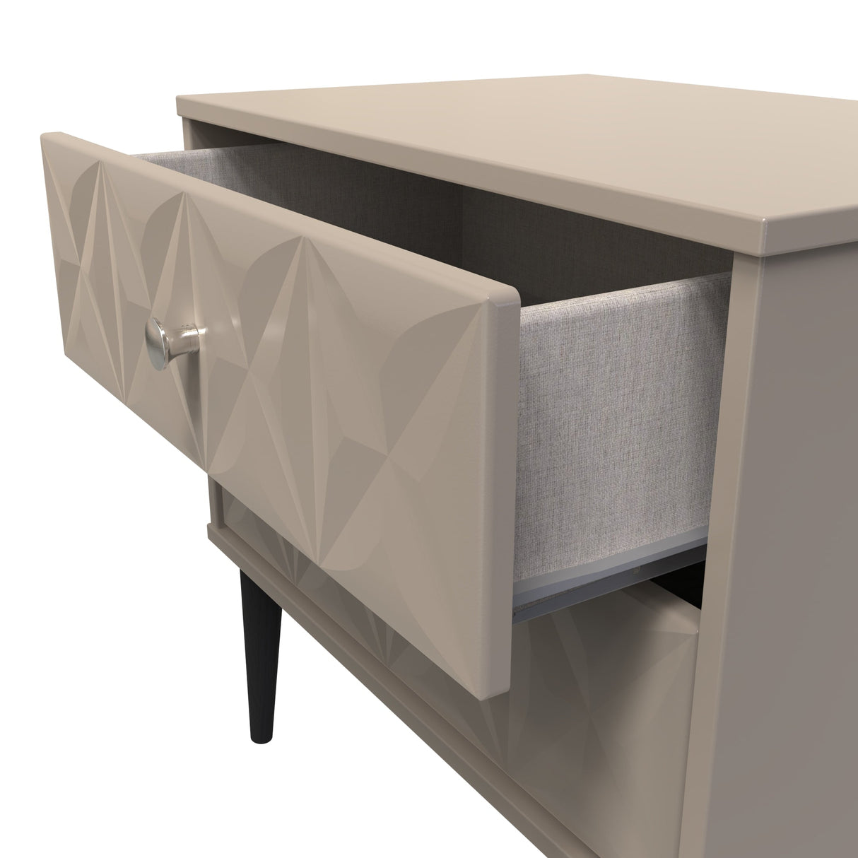 Pixel 2 Drawer Midi Chest with Dark Scandinavian Legs - Welcome Furniture