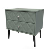 Pixel 2 Drawer Midi Chest with Dark Scandinavian Legs - Welcome Furniture