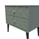 Pixel 2 Drawer Midi Chest with Dark Scandinavian Legs - Welcome Furniture
