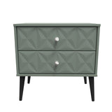 Pixel 2 Drawer Midi Chest with Dark Scandinavian Legs - Welcome Furniture
