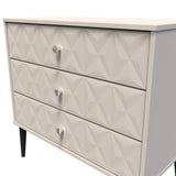 Pixel 3 Drawer Chest with Dark Scandinavian Legs - Welcome Furniture