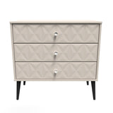 Pixel 3 Drawer Chest with Dark Scandinavian Legs - Welcome Furniture