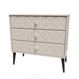 Pixel 3 Drawer Chest with Dark Scandinavian Legs - Welcome Furniture