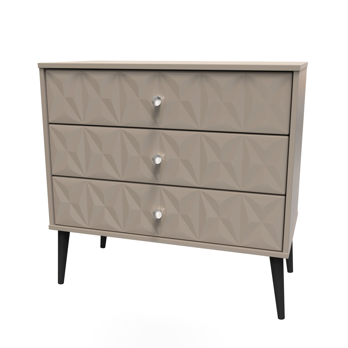 Pixel 3 Drawer Chest with Dark Scandinavian Legs - Welcome Furniture