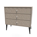Pixel 3 Drawer Chest with Dark Scandinavian Legs - Welcome Furniture