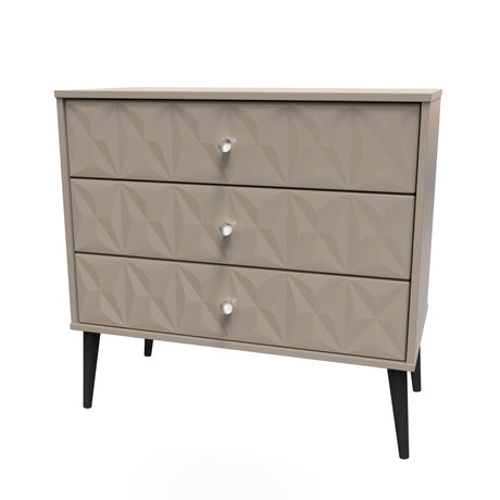 Pixel 3 Drawer Chest with Dark Scandinavian Legs - Welcome Furniture