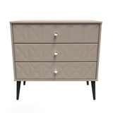 Pixel 3 Drawer Chest with Dark Scandinavian Legs - Welcome Furniture