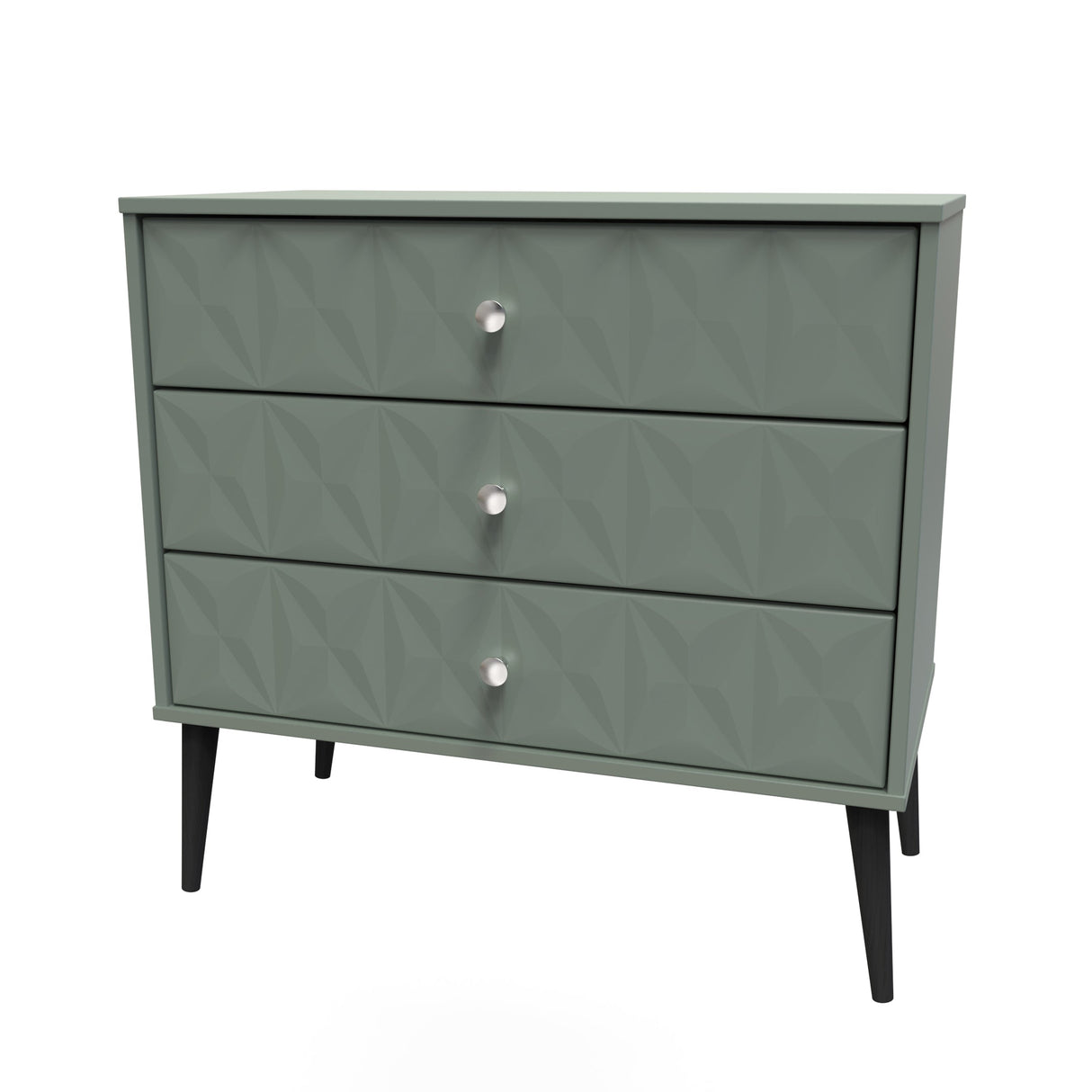 Pixel 3 Drawer Chest with Dark Scandinavian Legs - Welcome Furniture