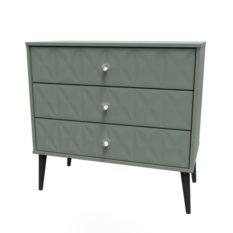 Pixel 3 Drawer Chest with Dark Scandinavian Legs - Welcome Furniture