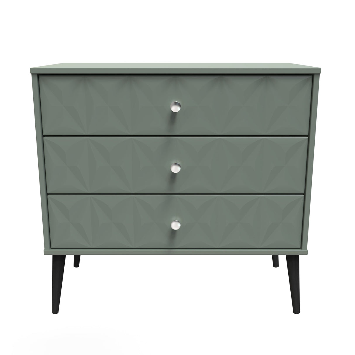 Pixel 3 Drawer Chest with Dark Scandinavian Legs - Welcome Furniture
