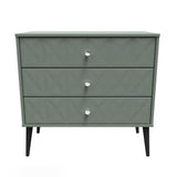 Pixel 3 Drawer Chest with Dark Scandinavian Legs - Welcome Furniture