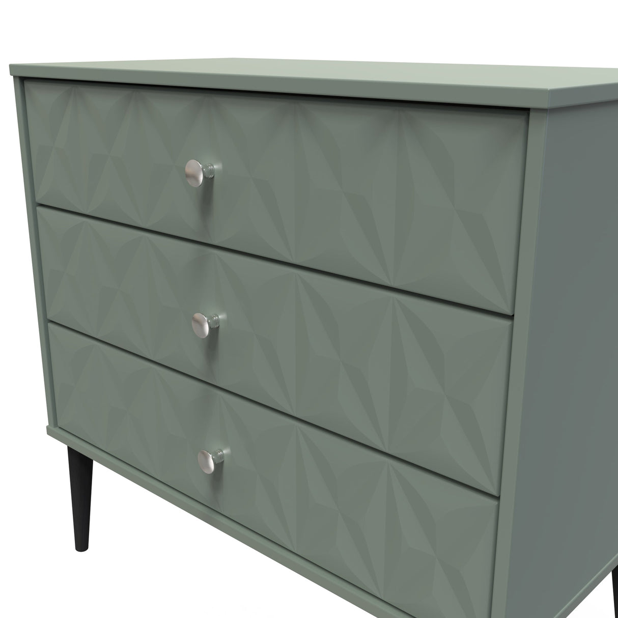 Pixel 3 Drawer Chest with Dark Scandinavian Legs - Welcome Furniture